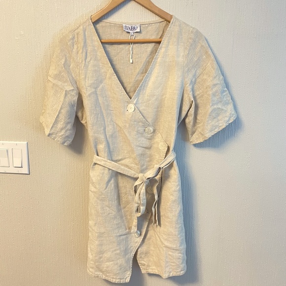 Linen Mini Dress - Picture 2 of 6